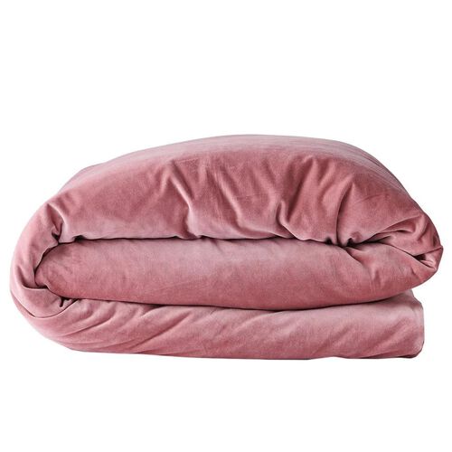 Kip&Co Dusty Rose Velvet Quilt Cover
